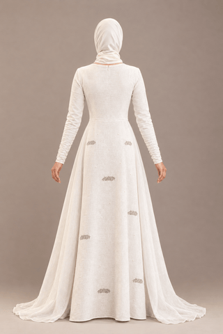 Aaina Hand-Embroidered Linen Dress - fashion by shehna
