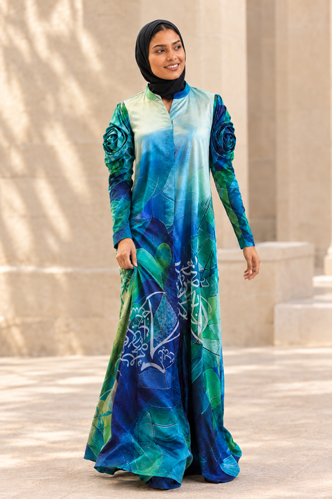 Aman Printed Silk Dress