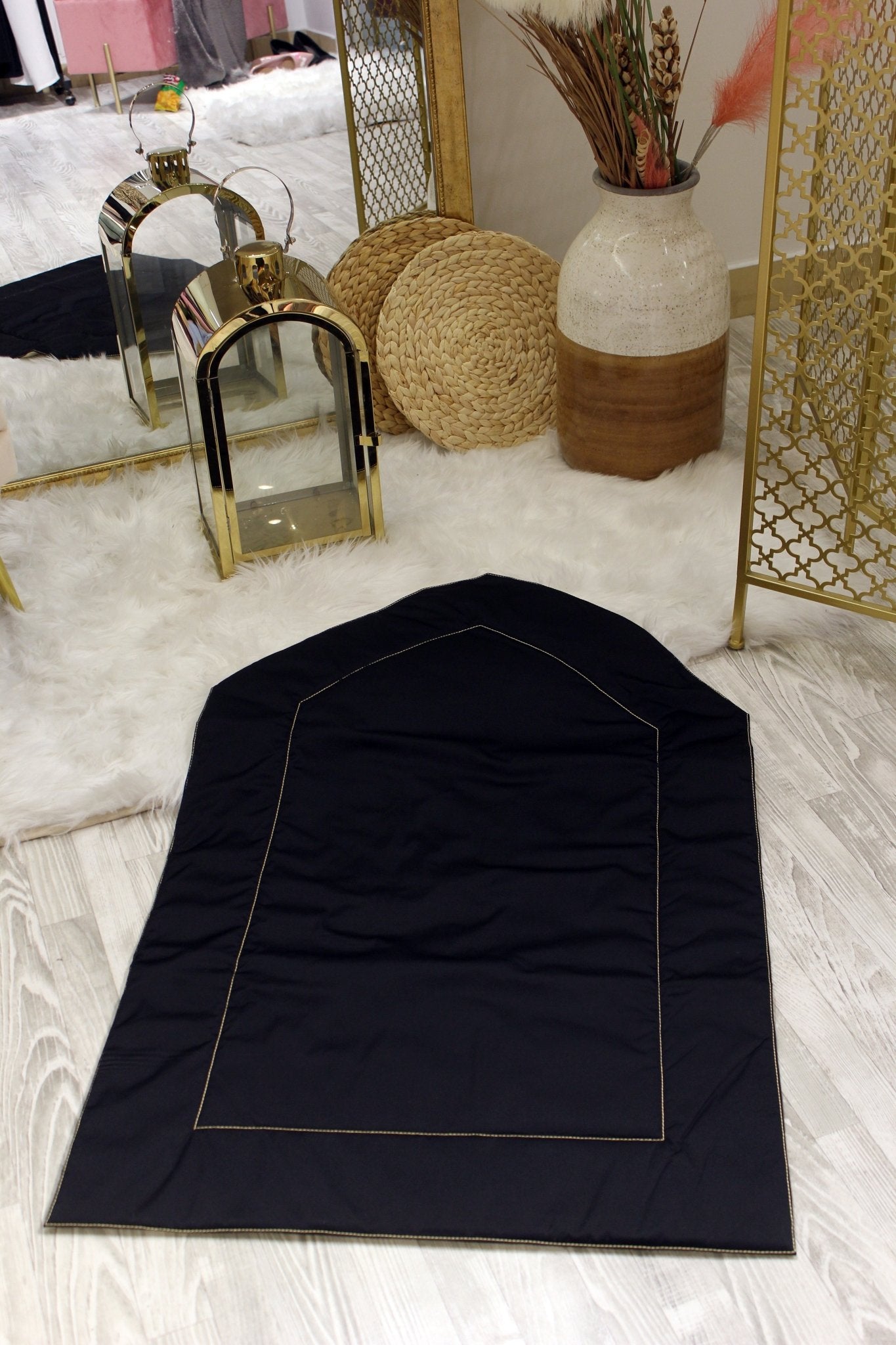 Beige Prayer Mat - fashion by shehna