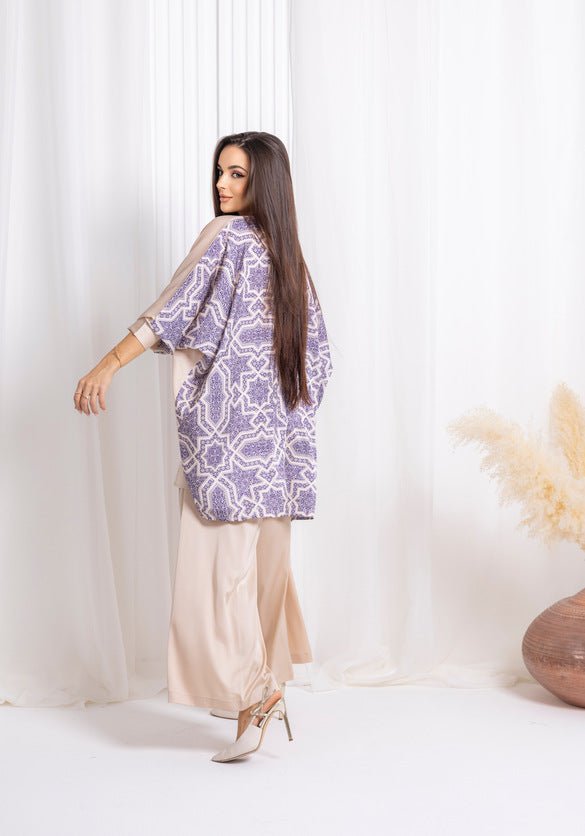 Beige Silk Co - ord Set - fashion by shehna