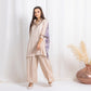 Beige Silk Co - ord Set - fashion by shehna