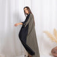 Black Green Abaya - fashion by shehna