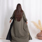 Black Green Abaya - fashion by shehna