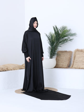 Black Prayer Abaya - fashion by shehna