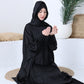 Black Prayer Abaya - fashion by shehna