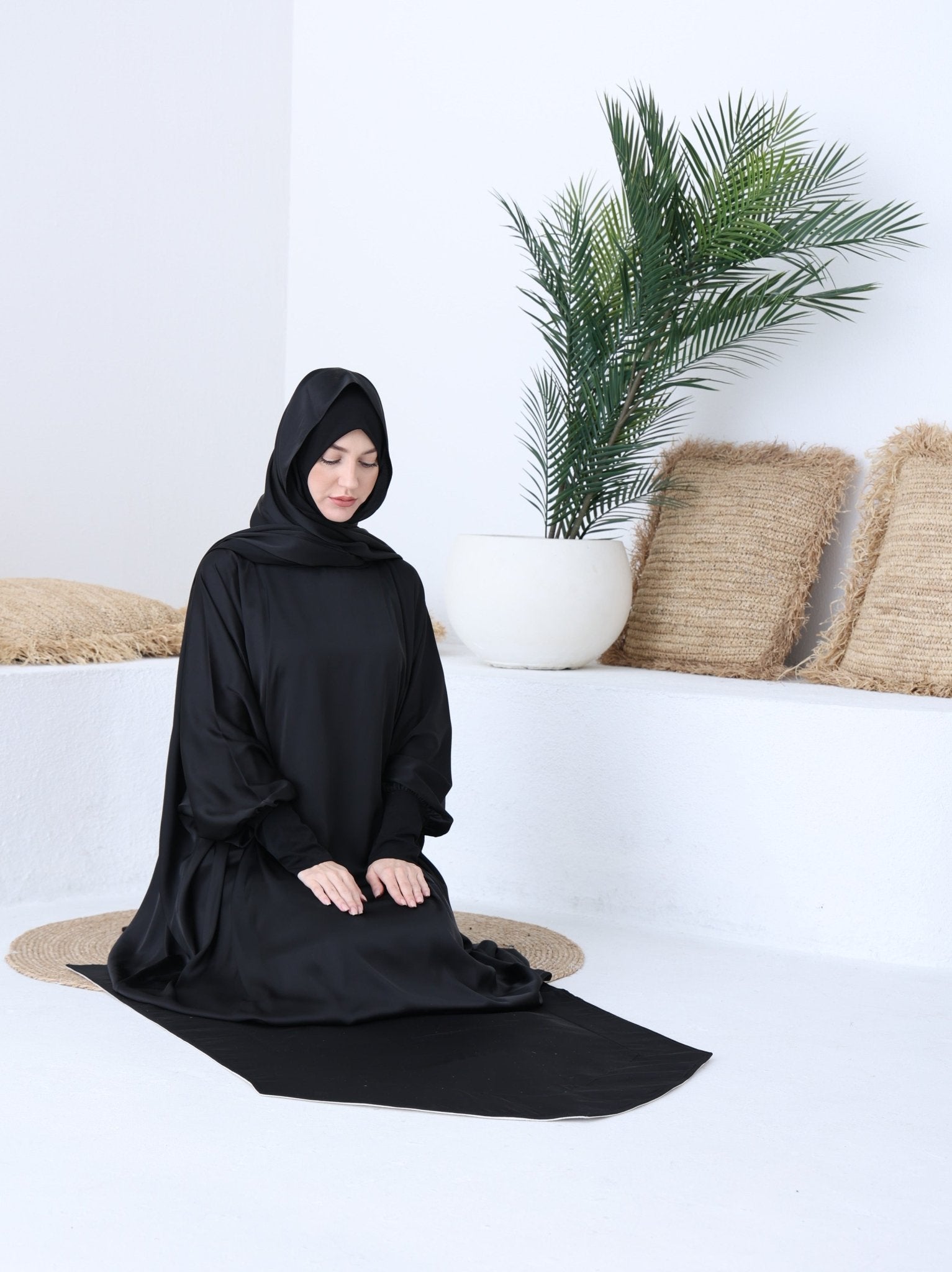 Black Prayer Abaya - fashion by shehna