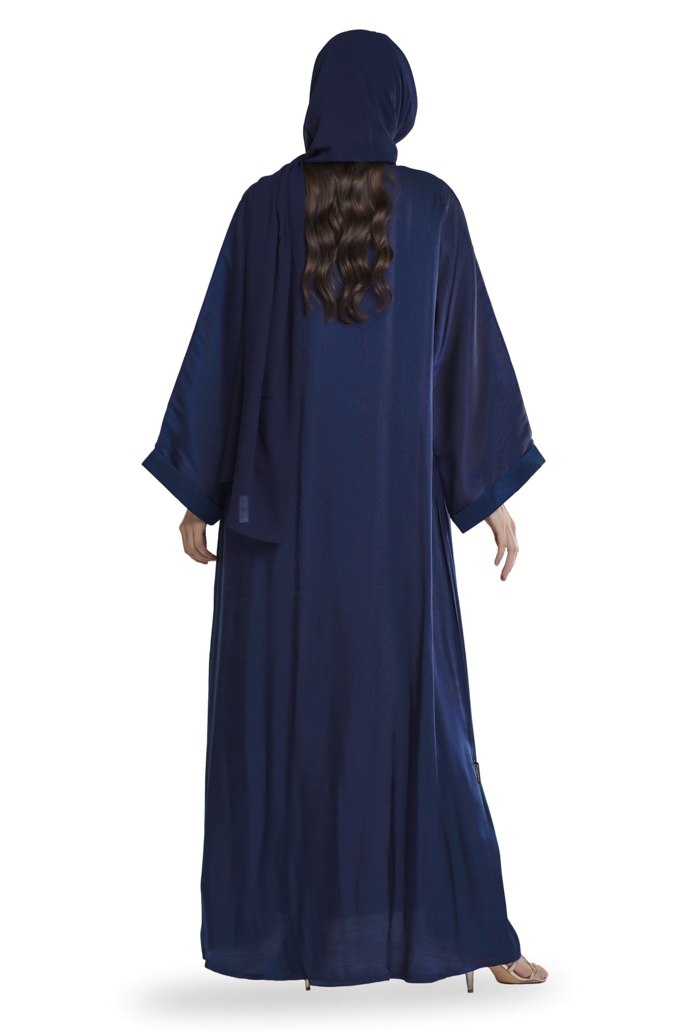 Blue Sheen Abaya - fashion by shehna