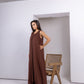 Brown Linen Inner Dress - fashion by shehna