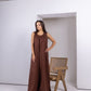 Brown Linen Inner Dress - fashion by shehna