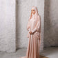 Coral Peach Prayer Abaya - fashion by shehna