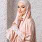 Coral Peach Prayer Abaya - fashion by shehna