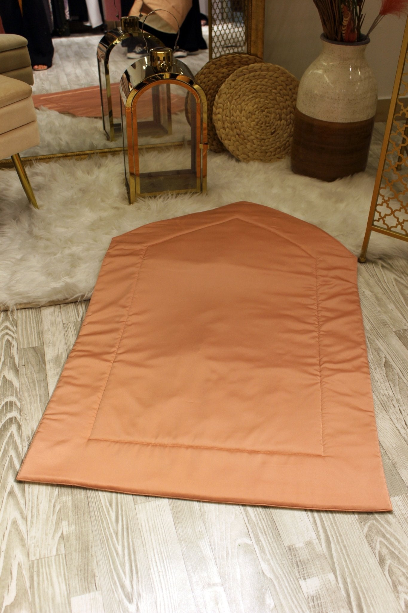 Coral Peach Prayer Mat - fashion by shehna