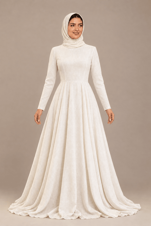 Daira Linen Circular Dress