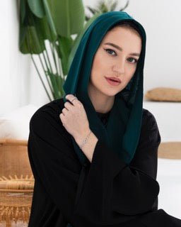 Emerald Green Hijab - fashion by shehna