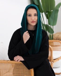 Emerald Green Hijab - fashion by shehna