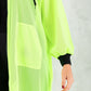 Fluorescent Mesh Yellow Long Jacket - fashion by shehna