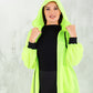 Fluorescent Mesh Yellow Long Jacket - fashion by shehna