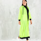 Fluorescent Mesh Yellow Long Jacket - fashion by shehna