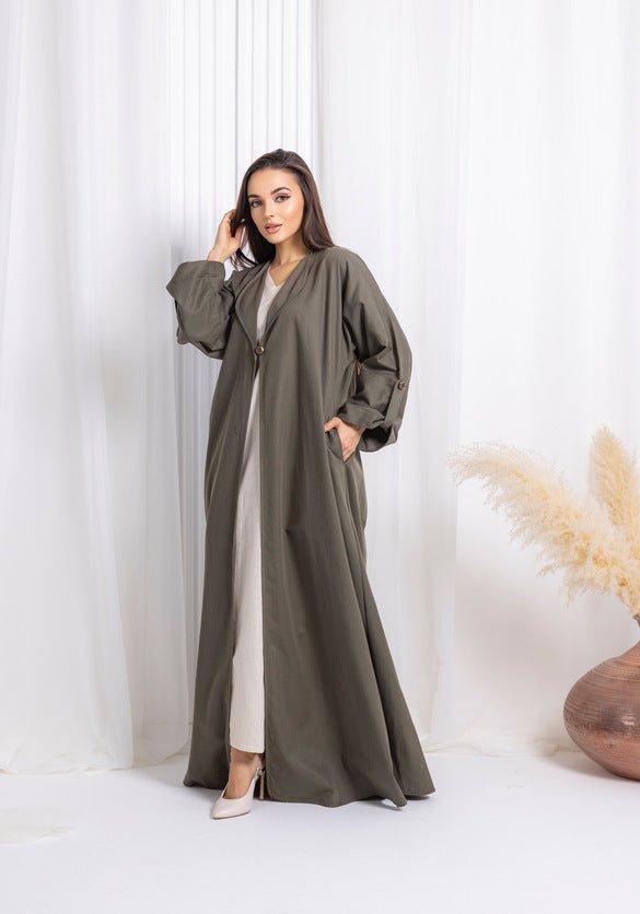 Green Abaya - fashion by shehna