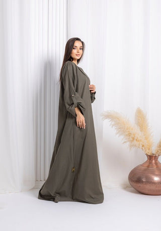 Green Abaya - fashion by shehna