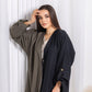 Green Black Abaya - fashion by shehna