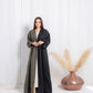 Green Black Abaya - fashion by shehna