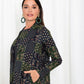 Green Floral Check Jacket Abaya - fashion by shehna