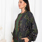 Green Floral Check Kimono Abaya - fashion by shehna