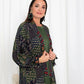 Green Floral Check Kimono Abaya - fashion by shehna