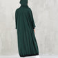 Green Hoodie Long Jacket - fashion by shehna