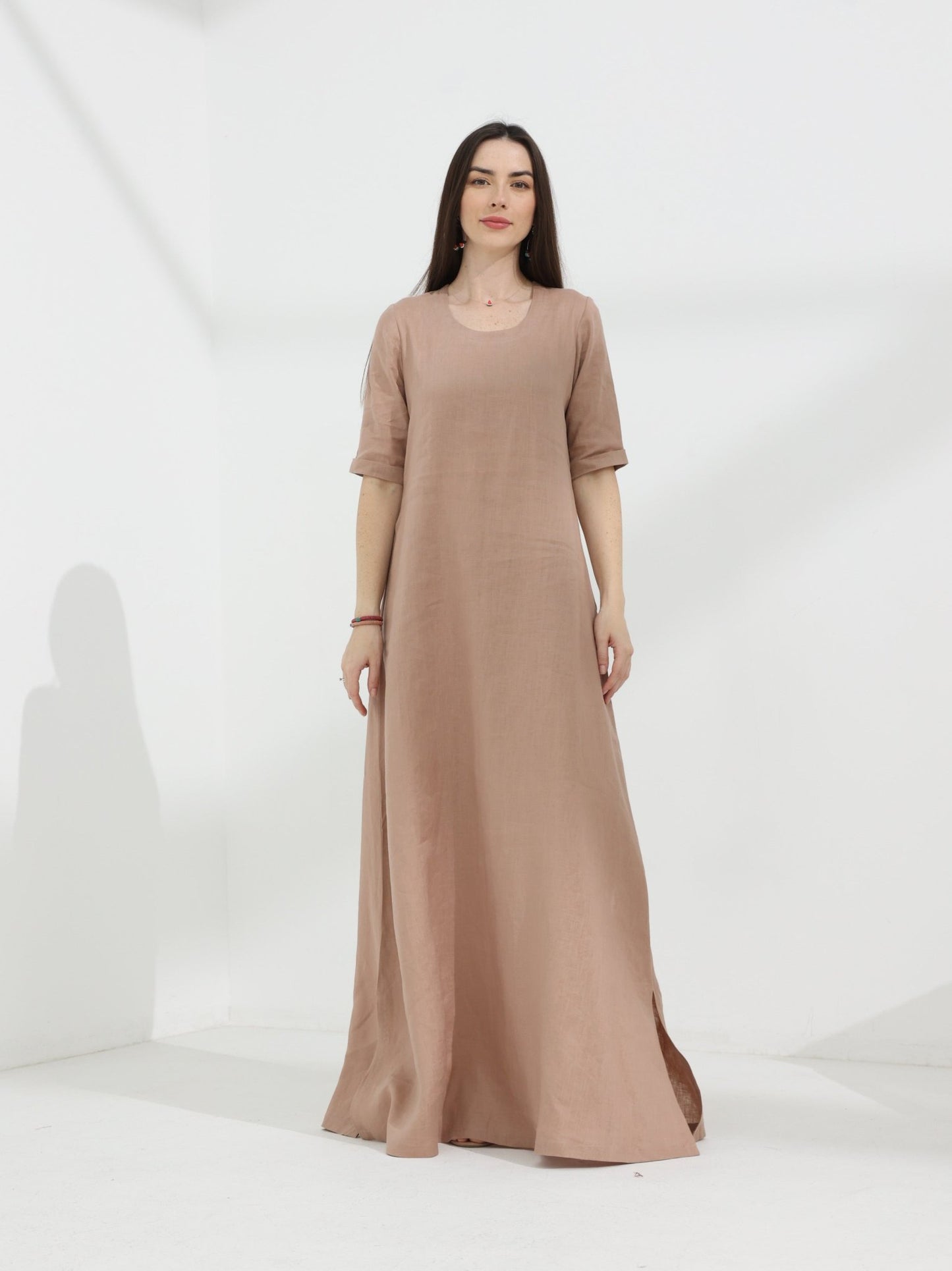 Linen Abaya dress - fashion by shehna