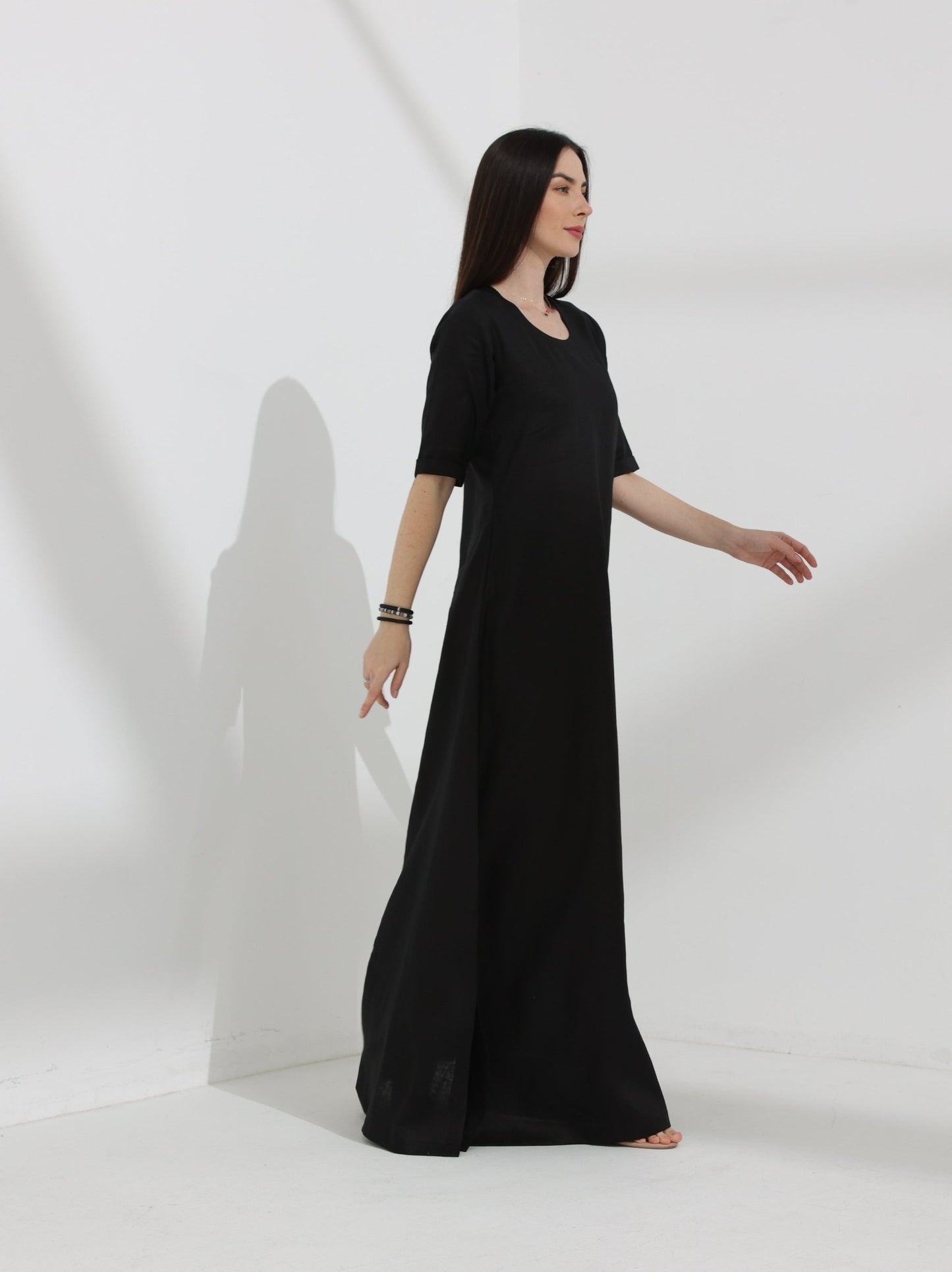 Linen Abaya dress - fashion by shehna