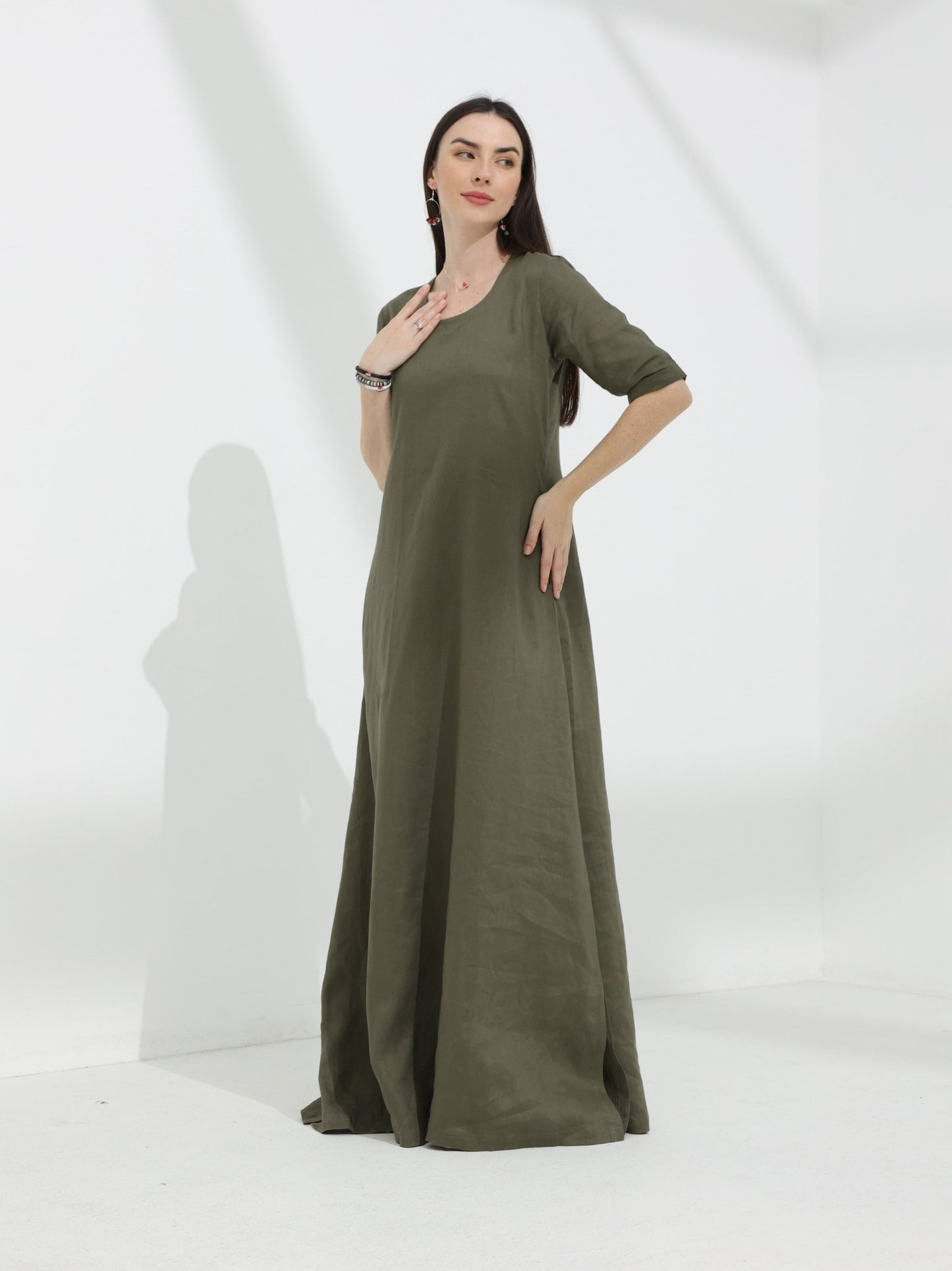 Linen Abaya dress - fashion by shehna