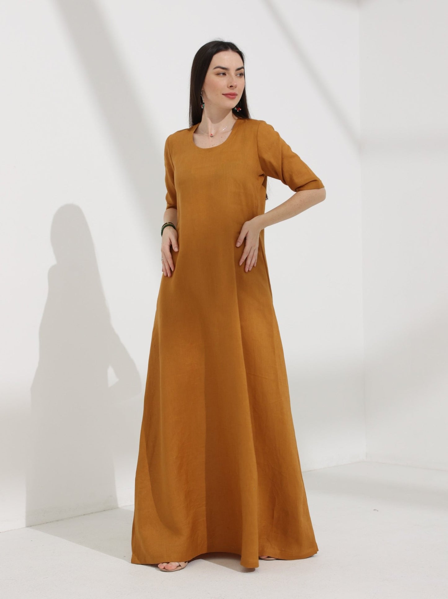 Linen Abaya dress - fashion by shehna