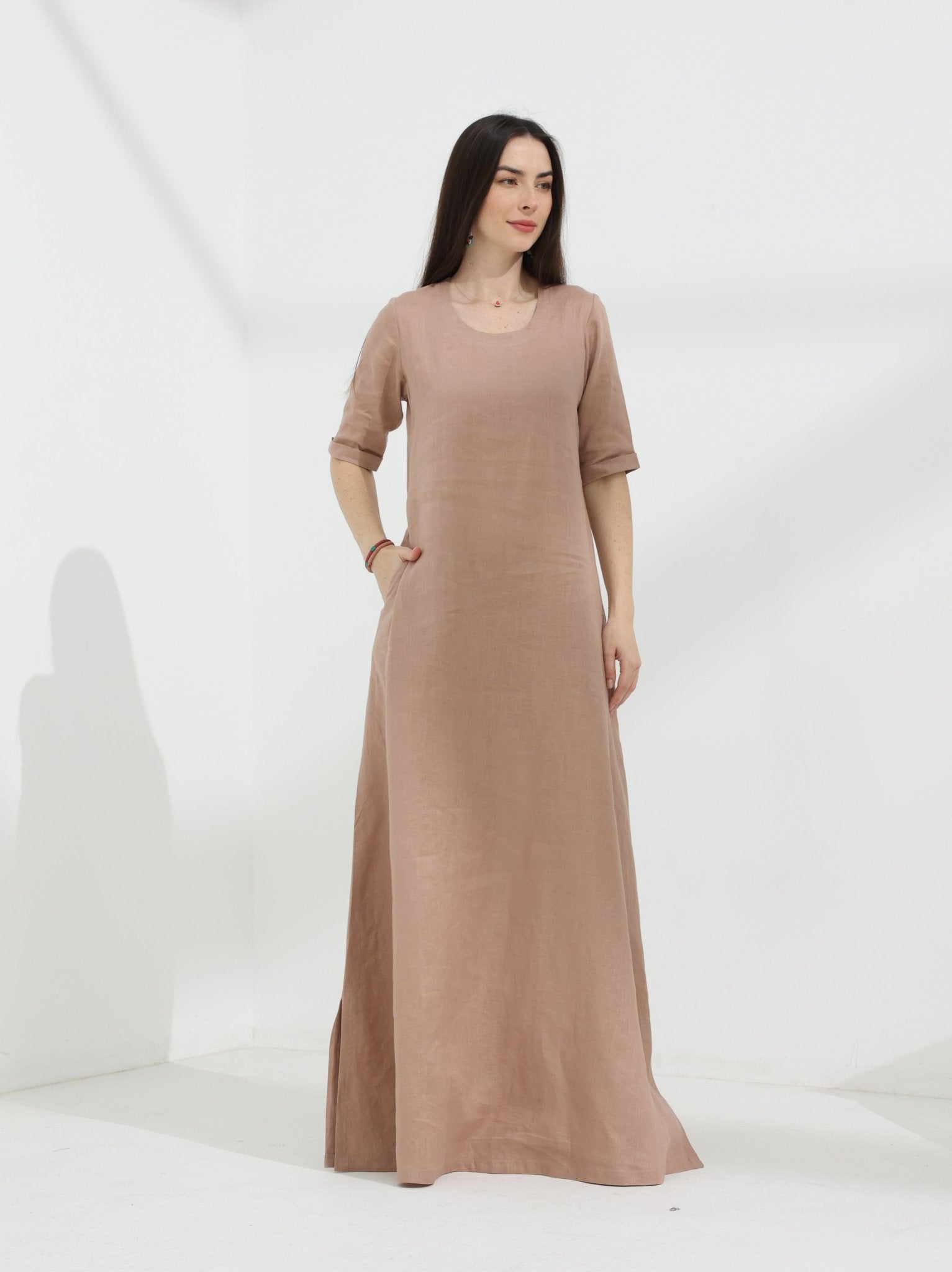 Linen Abaya dress - fashion by shehna