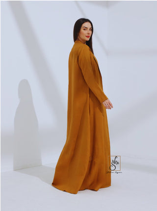 Linen Jacket Style Abaya - fashion by shehna