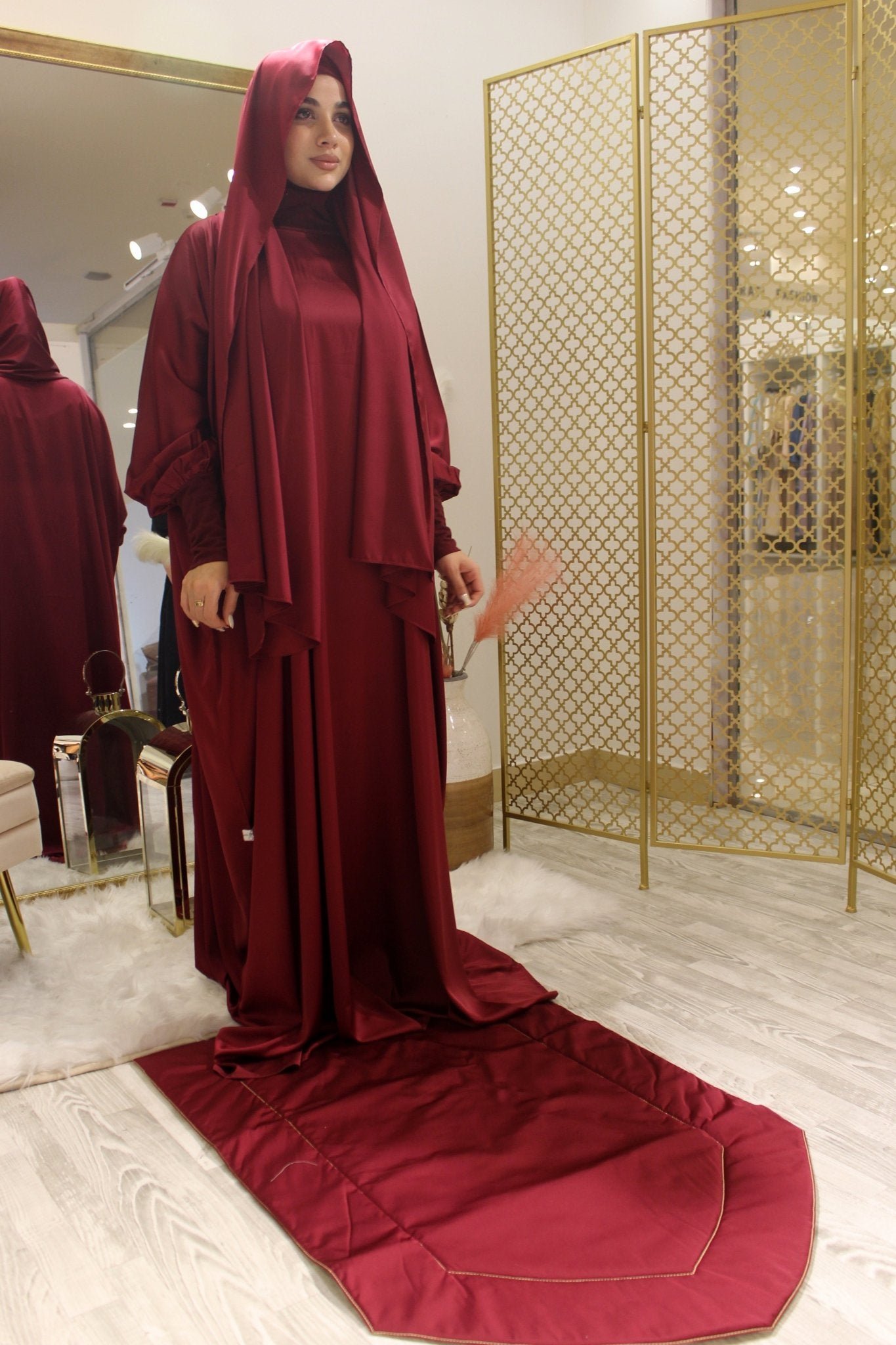 Magenta Prayer Abaya - fashion by shehna