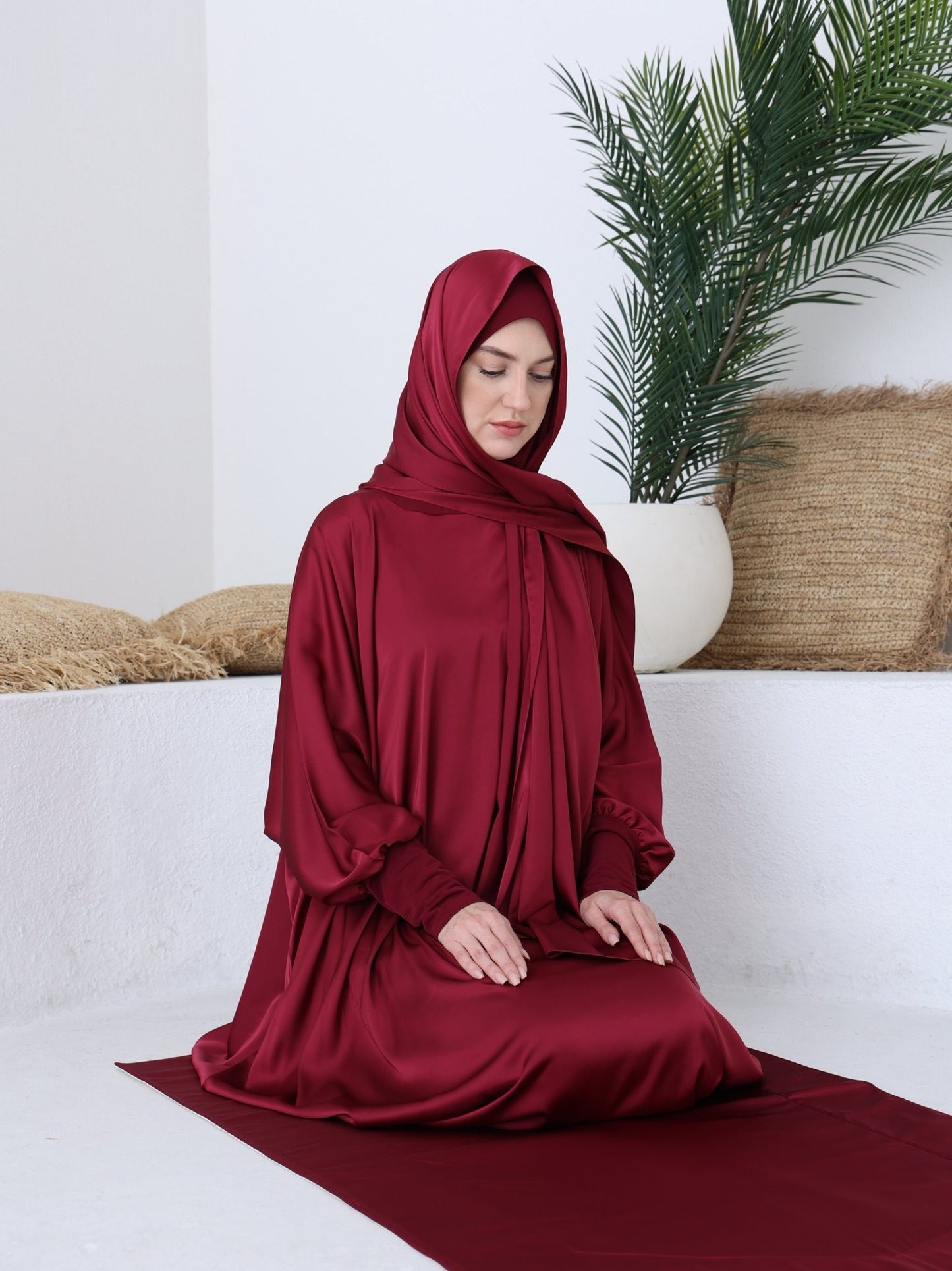 Magenta Prayer Abaya - fashion by shehna