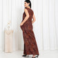 Maroon Floral Check Dress - fashion by shehna