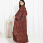 Maroon Floral Check Kimono Abaya - fashion by shehna