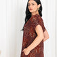 Maroon Floral Check Kimono Dress - fashion by shehna