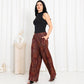 Maroon Floral Check Pants - fashion by shehna