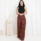 Maroon Floral Check Pants - fashion by shehna