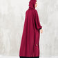 Maroon Hoodie Long Jacket - fashion by shehna