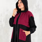 Maroon Sporty Long Jacket - fashion by shehna