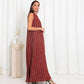 Maroon Stripe Dress - fashion by shehna