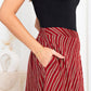 Maroon Stripe Skirts - fashion by shehna