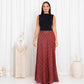 Maroon Stripe Skirts - fashion by shehna