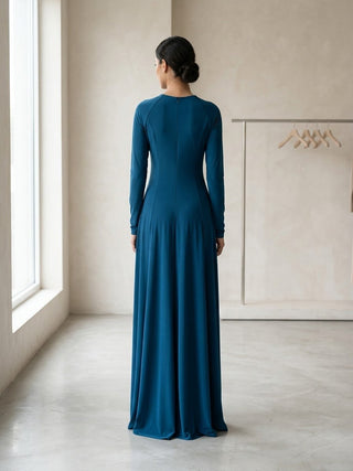 MASAR — Raglan Jersey Dress Available in Black, Maroon, Dark Blue and Teal Blue - fashion by shehna