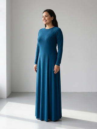 MASAR — Raglan Jersey Dress Available in Black, Maroon, Dark Blue and Teal Blue - fashion by shehna